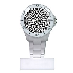 Monochrome Symmetry Abstract Plastic Nurses Watch by Jancukart