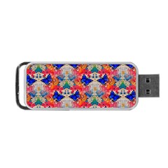 Butterflies Blue Pattern Girly Portable Usb Flash (one Side) by Jancukart