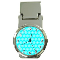 Abstract Knot Geometric Tile Pattern Money Clip Watches by GardenOfOphir