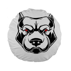 Dog Animal Mammal Bulldog Pet Standard 15  Premium Round Cushions by Semog4