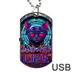 Gamer Life Dog Tag Usb Flash (one Side) by minxprints