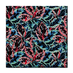 Leaves Leaf Pattern Patterns Colorfur Tile Coaster by Semog4