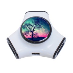 Tree Abstract Field Galaxy Night Nature 3-port Usb Hub by Jancukart
