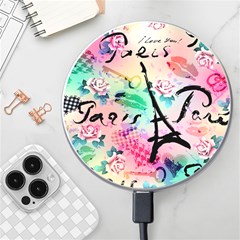 From Paris Abstract Art Pattern Wireless Fast Charger(white) by Semog4