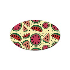 Watermelon Pattern Slices Fruit Sticker Oval (100 Pack) by Semog4