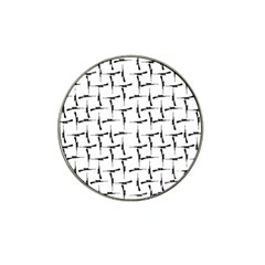 Precision Pursuit: Hunting Motif Black And White Pattern Hat Clip Ball Marker (10 Pack) by dflcprintsclothing