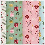 Flat Christmas Pattern Collection Canvas 12  x 12  11.4 x11.56  Canvas - 1