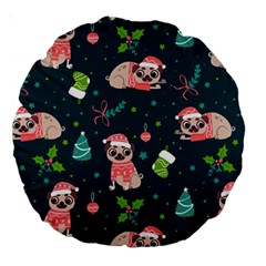 Pattern Christmas Funny Large 18  Premium Round Cushions by Semog4