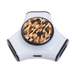 Abstract Camouflage Pattern 3-Port USB Hub Front