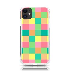 Checkerboard-pastel-squares- Iphone 11 Tpu Uv Print Case by Semog4