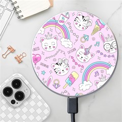 Beautiful Cute Animals Pattern Pink Wireless Fast Charger(white) by Semog4