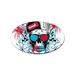 That Cool Graffiti Skull Sticker Oval (10 Pack) by Salman4z