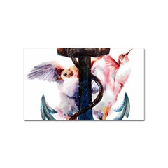 Anchor Watercolor Painting Tattoo Art Anchors And Birds Sticker (rectangular) by Salman4z