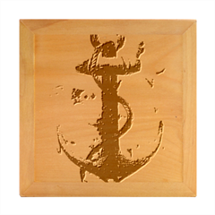 Anchor Watercolor Painting Tattoo Art Anchors And Birds Wood Photo Frame Cube by Salman4z