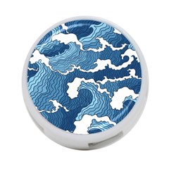 Waves Aesthetics Illustration Japanese 4-port Usb Hub (one Side) by Salman4z