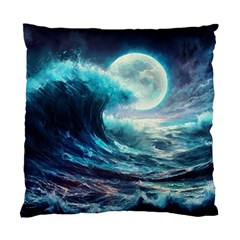 Tsunami Waves Ocean Sea Nautical Nature Water 4 Standard Cushion Case (two Sides) by Jancukart