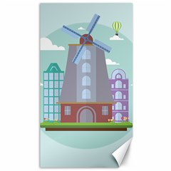 Amsterdam Landmark Landscape Canvas 40  X 72  by Sudheng