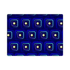 Blue Neon Squares - Modern Abstract Premium Plush Fleece Blanket (mini) by ConteMonfrey