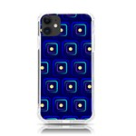 Blue Neon Squares - Modern Abstract iPhone 11 TPU UV Print Case Front