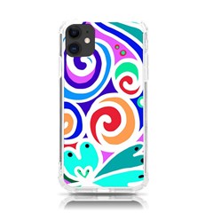 Crazy Pop Art - Doodle Circles   Iphone 11 Tpu Uv Print Case by ConteMonfrey