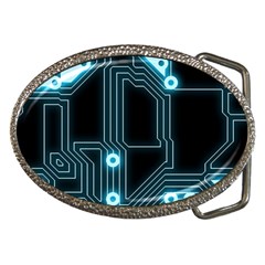 A Completely Seamless Background Design Circuitry Belt Buckles by Amaryn4rt