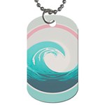Tidal Wave Ocean Sea Tsunami Wave Minimalist Dog Tag (Two Sides) Front