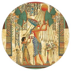 Egyptian Man Sun God Ra Amun Round Trivet by Celenk
