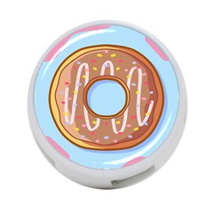 Dessert Food Donut Sweet Decor Chocolate Bread 4-port Usb Hub (two Sides) by Uceng