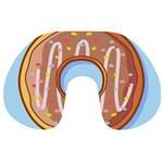 Dessert Food Donut Sweet Decor Chocolate Bread Travel Neck Pillow Front