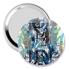 Abstract Acrylic Color Texture Watercolor Creative 3  Handbag Mirrors by Uceng