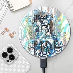 Abstract Acrylic Color Texture Watercolor Creative Wireless Fast Charger(white) by Uceng