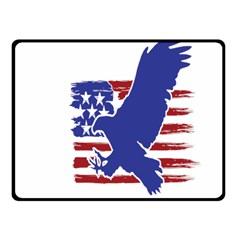 Usa Flag Eagle Symbol American Bald Eagle Country Fleece Blanket (small) by Wegoenart