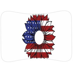 Us Flag Flower Sunshine Flag America Usa Velour Seat Head Rest Cushion by Wegoenart