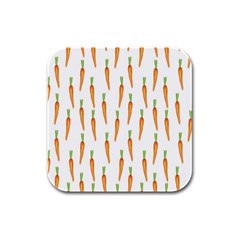 Carrot Rubber Square Coaster (4 Pack) by SychEva