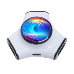 Art Fantasy Painting Colorful Pattern Design 3-port Usb Hub by Ravend