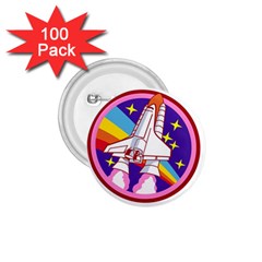 Badge Patch Pink Rainbow Rocket 1 75  Buttons (100 Pack)  by Salman4z