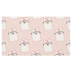 Pattern Pink Cute Sweet Fur Cats Banner And Sign 7  X 4  by Salman4z