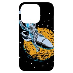 Astronaut Planet Space Science Iphone 14 Pro Black Uv Print Case by Salman4z