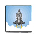 Rocket Shuttle Spaceship Science Memory Card Reader (Square 5 Slot) Front