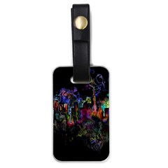 Grunge Paint Splatter Splash Ink Luggage Tag (one Side) by Salman4z