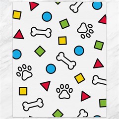 Dog Paw Seamless Pattern Footprint Bone Canvas 11  X 14  by Salman4z