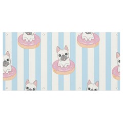 French Bulldog Dog Seamless Pattern Banner And Sign 8  X 4  by Salman4z