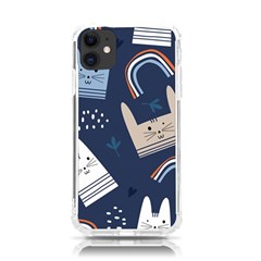 Colorful Cute Cat Seamless Pattern Iphone 11 Tpu Uv Print Case by Salman4z