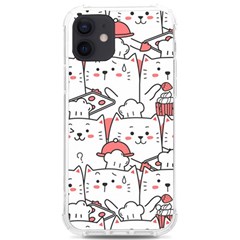Cute Cat Chef Cooking Seamless Pattern Cartoon Iphone 12/12 Pro Tpu Uv Print Case by Salman4z