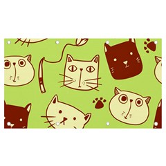 Cute Hand Drawn Cat Seamless Pattern Banner And Sign 7  X 4  by Salman4z