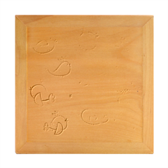 Cartoon Bird Cute Doodle Bird Wood Photo Frame Cube by Salman4z