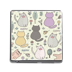 Funny Cartoon Cats Seamless Pattern Memory Card Reader (square 5 Slot) by Salman4z