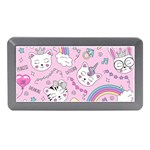 Beautiful-cute-animals-pattern-pink Memory Card Reader (Mini) Front
