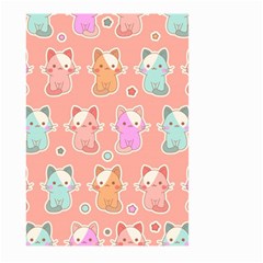Cute-kawaii-kittens-seamless-pattern Large Garden Flag (two Sides) by Salman4z