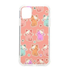 Cute-kawaii-kittens-seamless-pattern Iphone 11 Tpu Uv Print Case by Salman4z